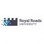 Royal Roads University logo pathways from Global Village for people to learn English Language skills then go to University.