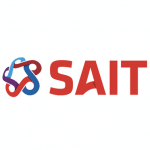 SAIT Logo pathways from Global Village for people to learn English Language skills then go to University.